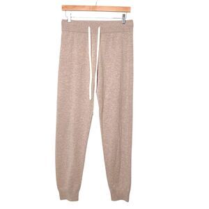 SUMMERSALT The Coziest Cashmere Merino Wool Blend Jogger Pant Womens Small Beige